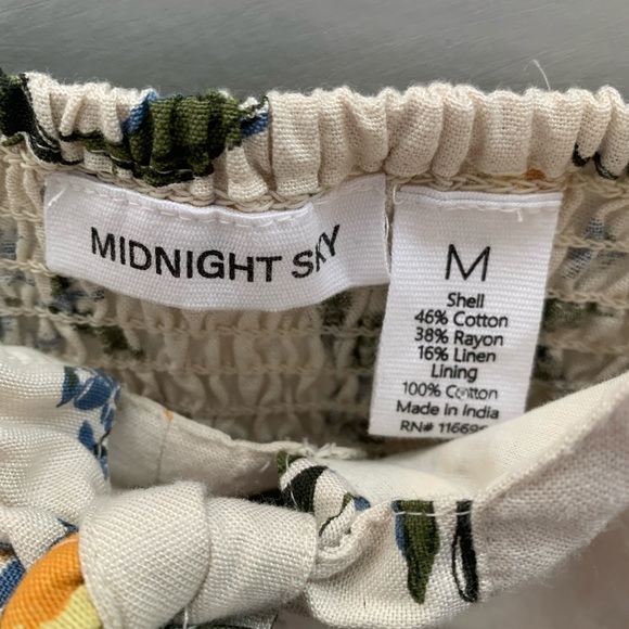 Midnight Sky Linen Lemon Tank Top NWT size Medium - Picture 3 of 5